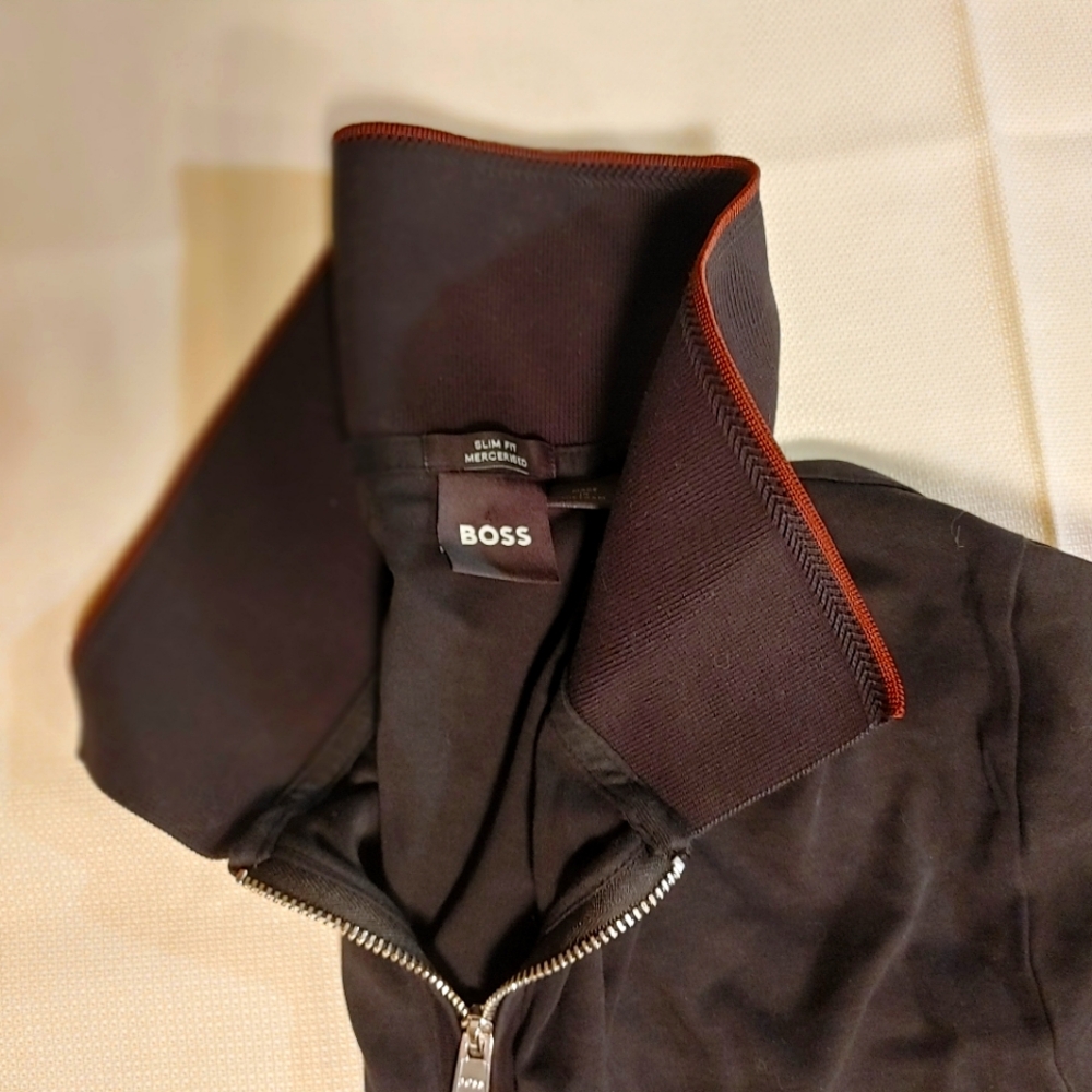 Boss Black Polo with Brown Accent